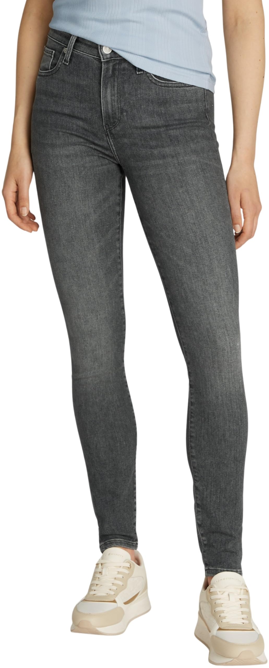Tommy Hilfiger Women's Como NEA Skinny Fit Jeans, Grey (NEA), 30W/27L