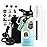 WixByti 32 oz Insulated Water Bottle with Straw (Cold for 48 Hrs), Stainless Steel Triple Wall Vacuum Sports Water Jug, Leakproof Hydro Cup Flask with Paracord Handle & Straw Spout Lids & DIY Stickers