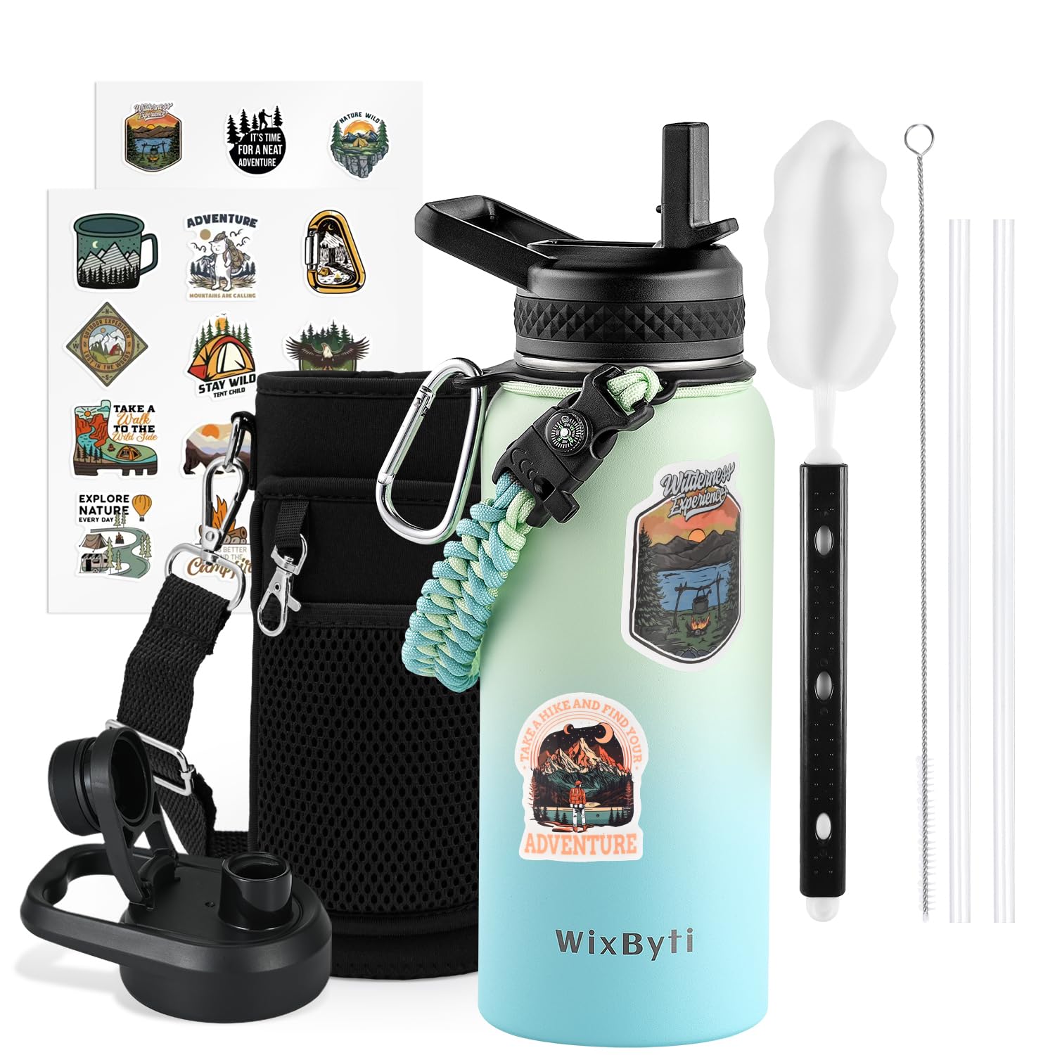 WixByti 128oz Insulated Water Bottle - Stainless Steel -27 WixByti 128oz Insulated Water Bottle - Stainless Steel -27