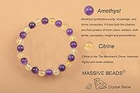 Vista 117 de MASSIVE BEADS Pulsera elástica de yoga hecha a mano con piedra natural, cristal curativo, energía, regalos para adultos unisex de 0.157 in, 0.236