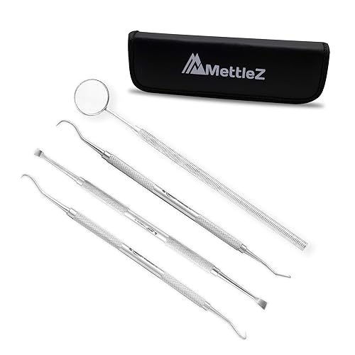 Kit de 4 exámenes dentales - Kit profesional de higiene dental - Kit de herramientas de limpieza dental para uso doméstico - Set de eliminación de