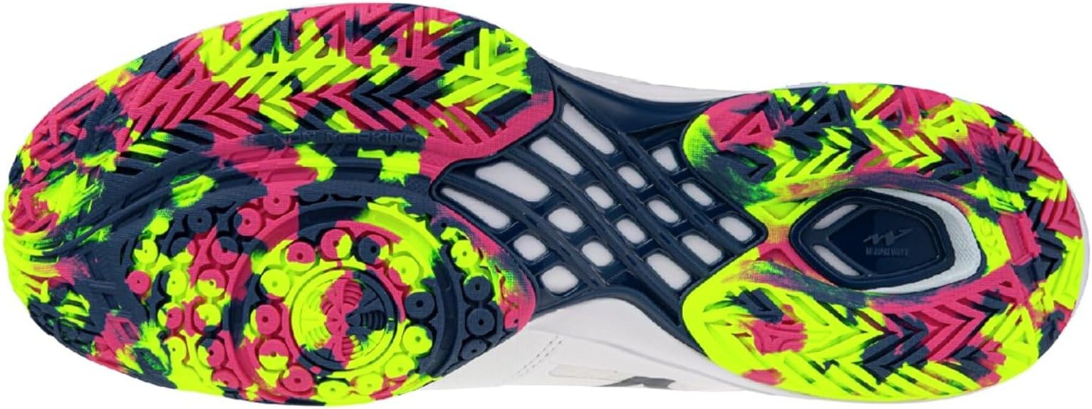 MIZUNO Unisex Adult Wave Claw 4 Badminton Shoes, black/green, 6.5