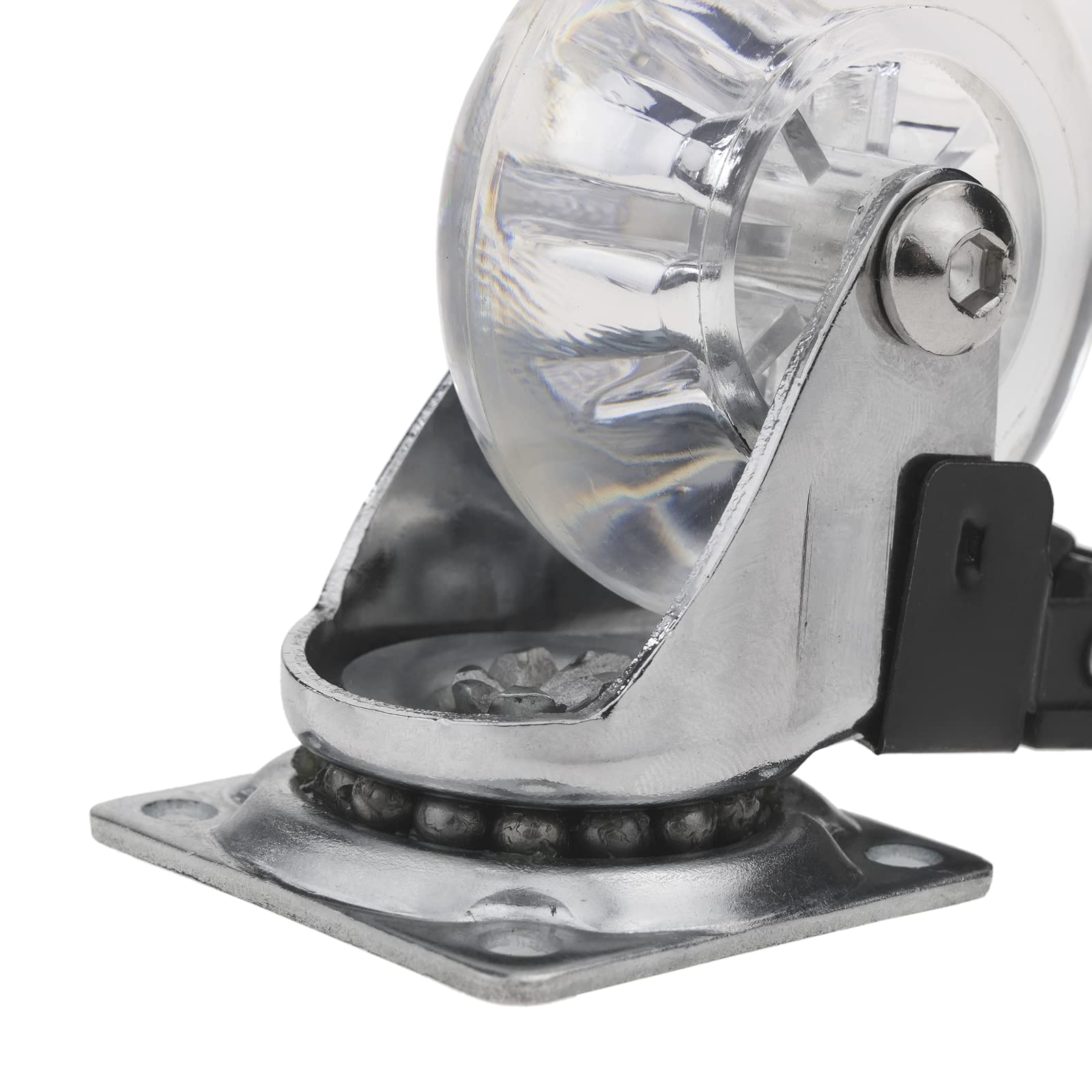 Ruedas Pivotantes De Metal Sin Freno PrimeMatik - 50 Mm, Pack De 4, Capacidad 75 Kg Por Rueda