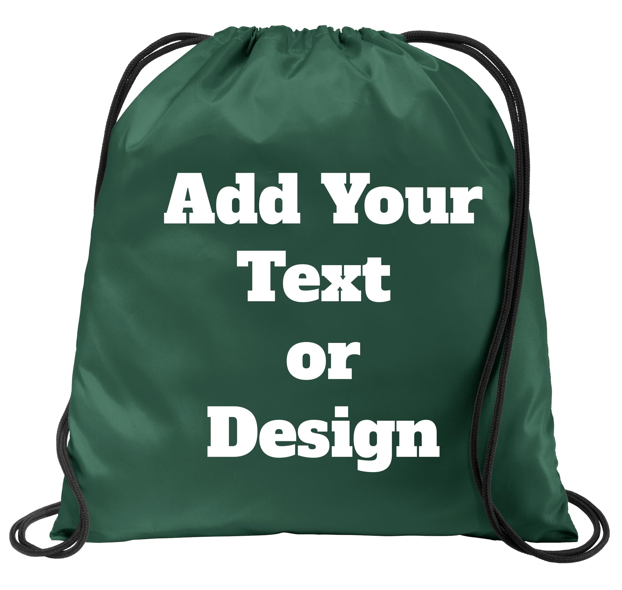 all about me company Pesonalized Drawstring Cinch Bag 16.5in x 14.5in (Forest Green)