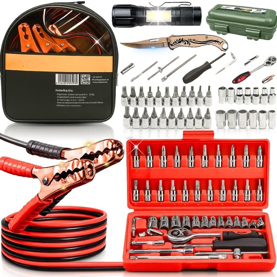 ferramentas automotivas 46 peças cabo chupeta 3 metros canivete l...