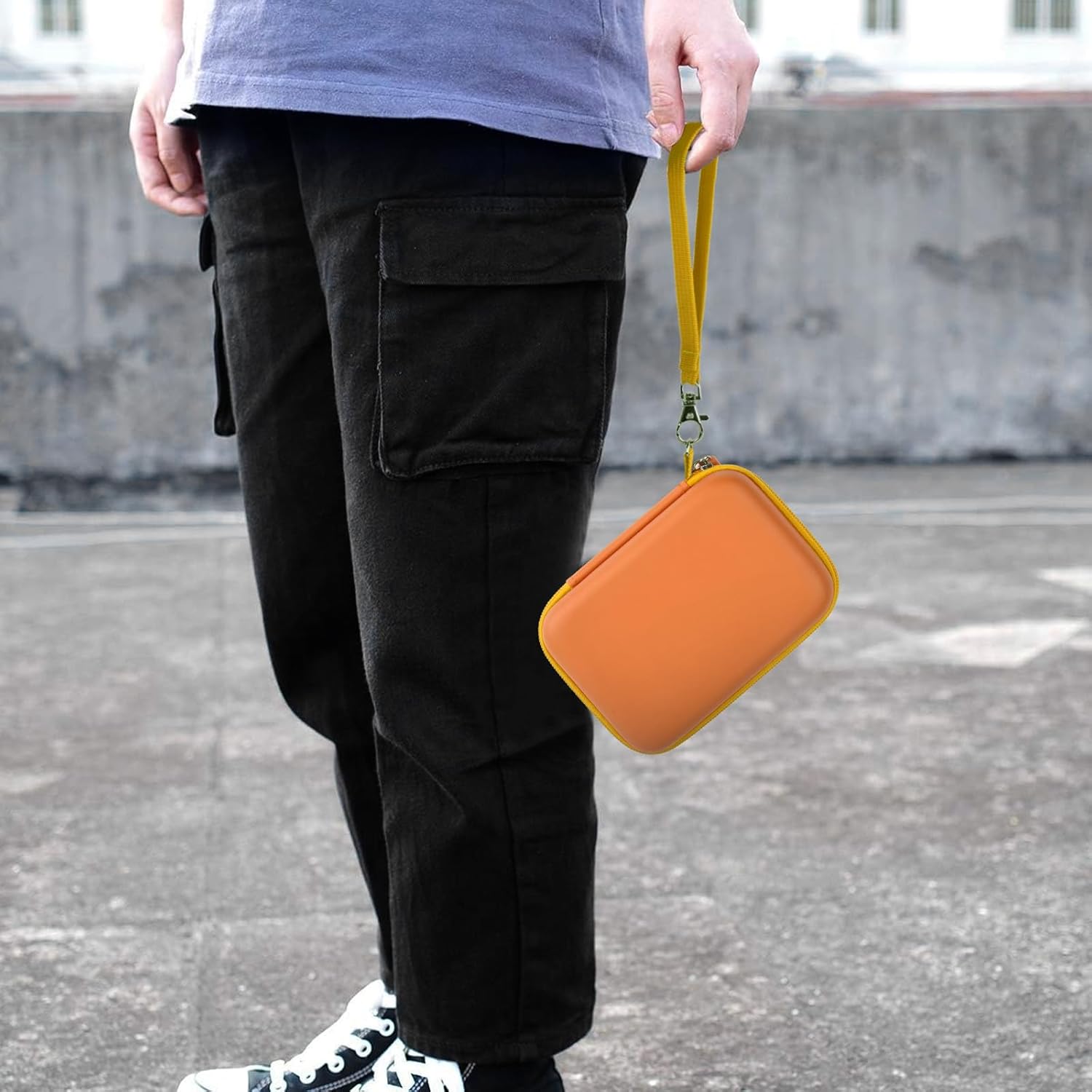 PAIYULE Travel Case Compatible with RG353V/ RG353VS/ R36S Retro Handheld Game Console, Handheld Emulator Storage Holder Organizer, Android Game Console Carrying Bag (Orange) (Box Only) - Image 8