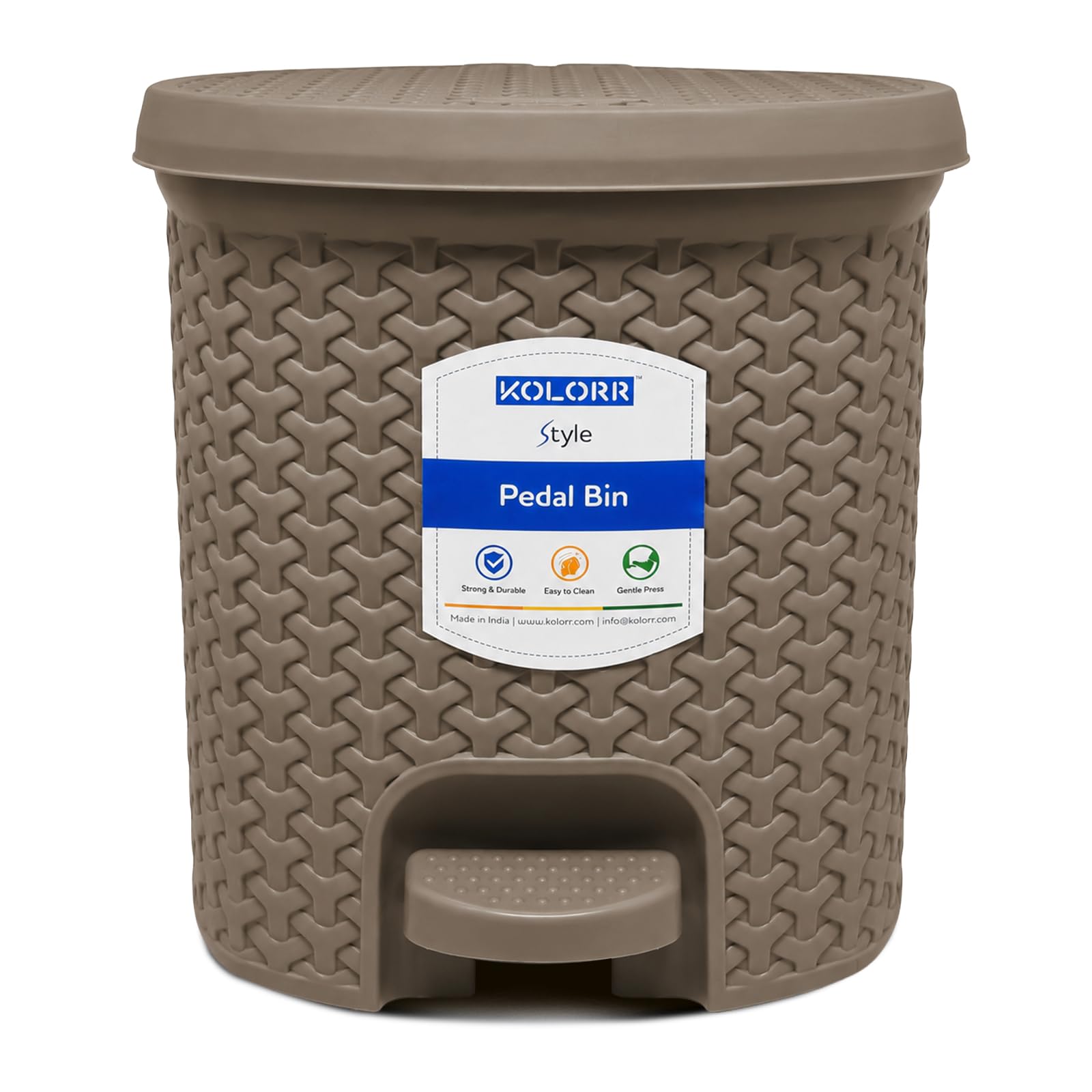 KOLORR Magnum 6L Dustbin - Dark Brown -9