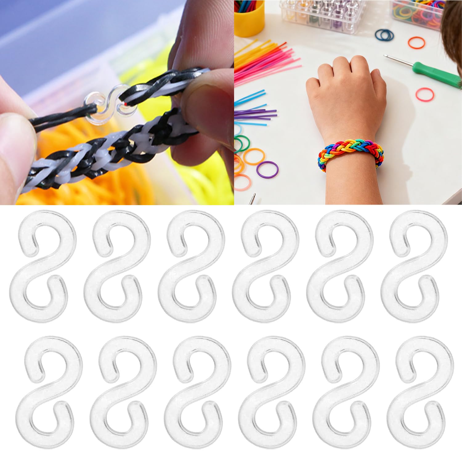 KAPSING 500 Clips S Colorés – Loom Bands, Fermoirs Plastique Pour Bracelets, DIY Bijoux Et Bricolage