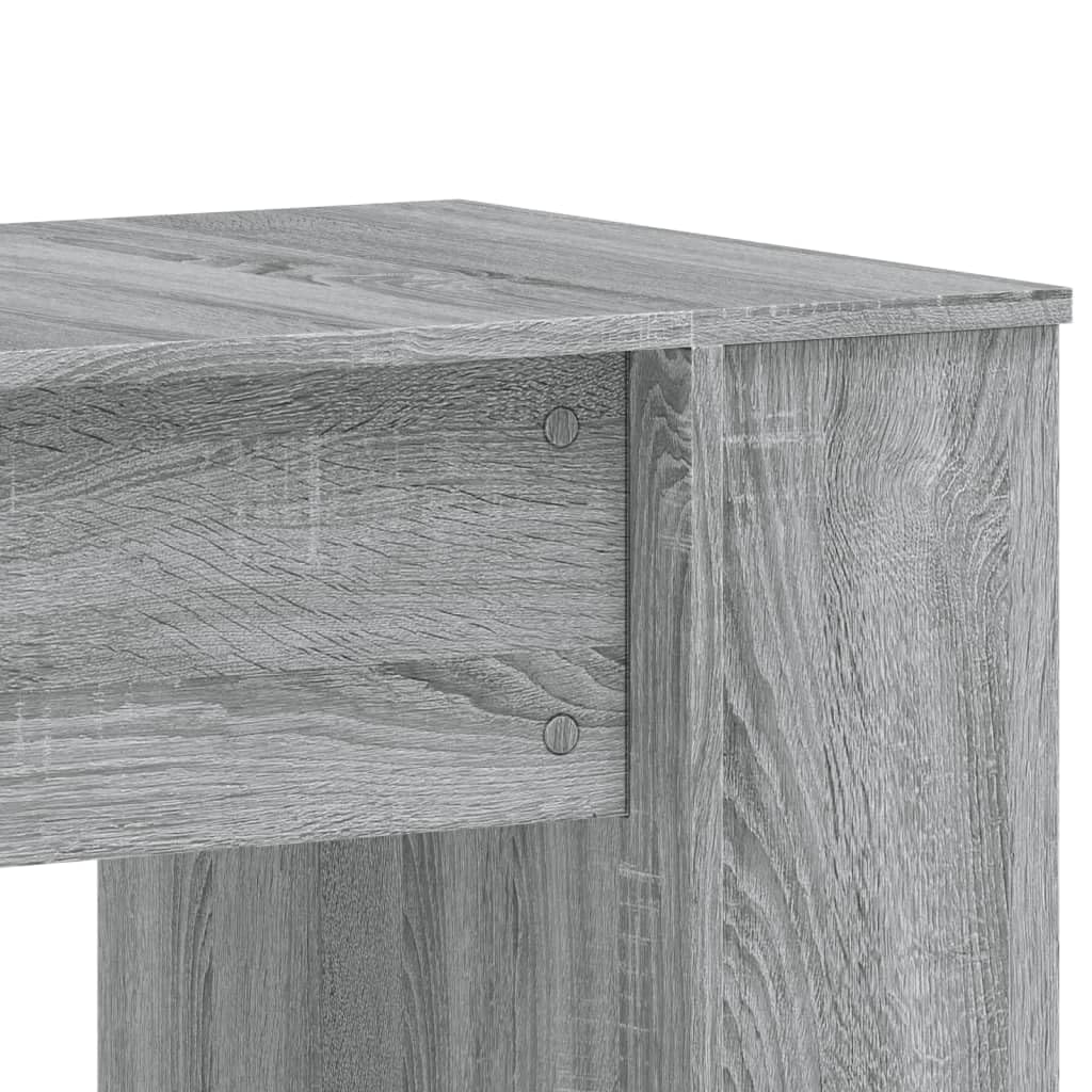 Scrivania Grigio Sonoma in Legno Multistrato 140x50x75 cm con Ampio Piano Robusto e Spazio Portaoggetti per Ufficio Studio Casa Smartworking