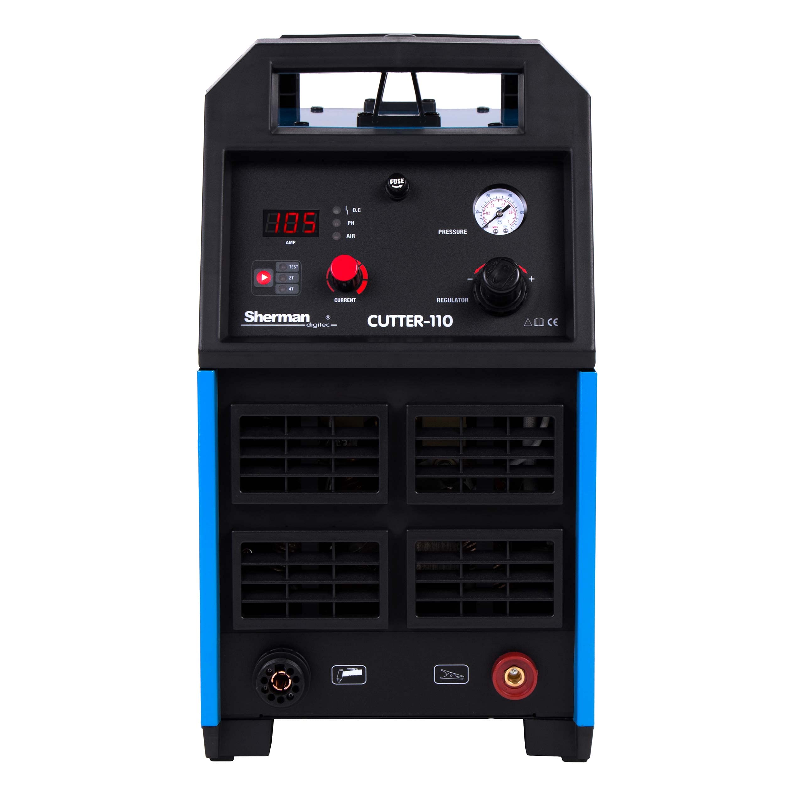 Taglio al plasma Tagliatrice taglierina pulita 105Amp 400V Inverter IGBT, Taglio di Massimo: 40mm, Taglio a contatto Taglierina al plasma/L’innesco di arco HF SHERMAN CUTTER 110 HF