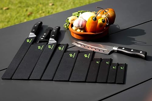 Miniatura 5 de EVERPRIDE Juego de fundas para cuchillos de chef (juego de 10 piezas) protectores universales para cuchillos de chef y cocina, duraderos, sin BPA,