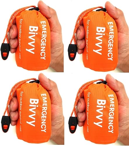 Miniatura 7 de Saco de dormir térmico de emergencia, manta de supervivencia con silbato, impermeable, ligero, para refugio de supervivencia, para senderismo,