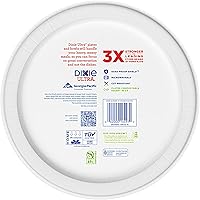 Vista 9 de Dixie Platos de papel ultra grandes, 10 pulgadas, 172 unidades (4 paquetes de 43 platos), 3 veces más fuertes, resistentes, aptos para microondas, a