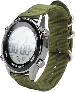 Męski cyfrowy zegarek sportowy, elektroniczne zegarki sportowe z inteligentnym nylonowym paskiem na zewnątrz