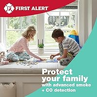 Vista 3 de First Alert Alarma con alimentación SCO5CN - Detector combinado de humo y monóxido de carbono, operada con batería, paquete de 1, blanco