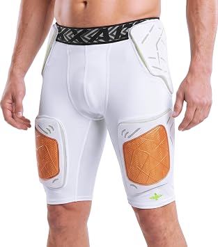 Exxact Sports Gladiator 5-Pad Adult Football Girdle for Men with Cup Pocket