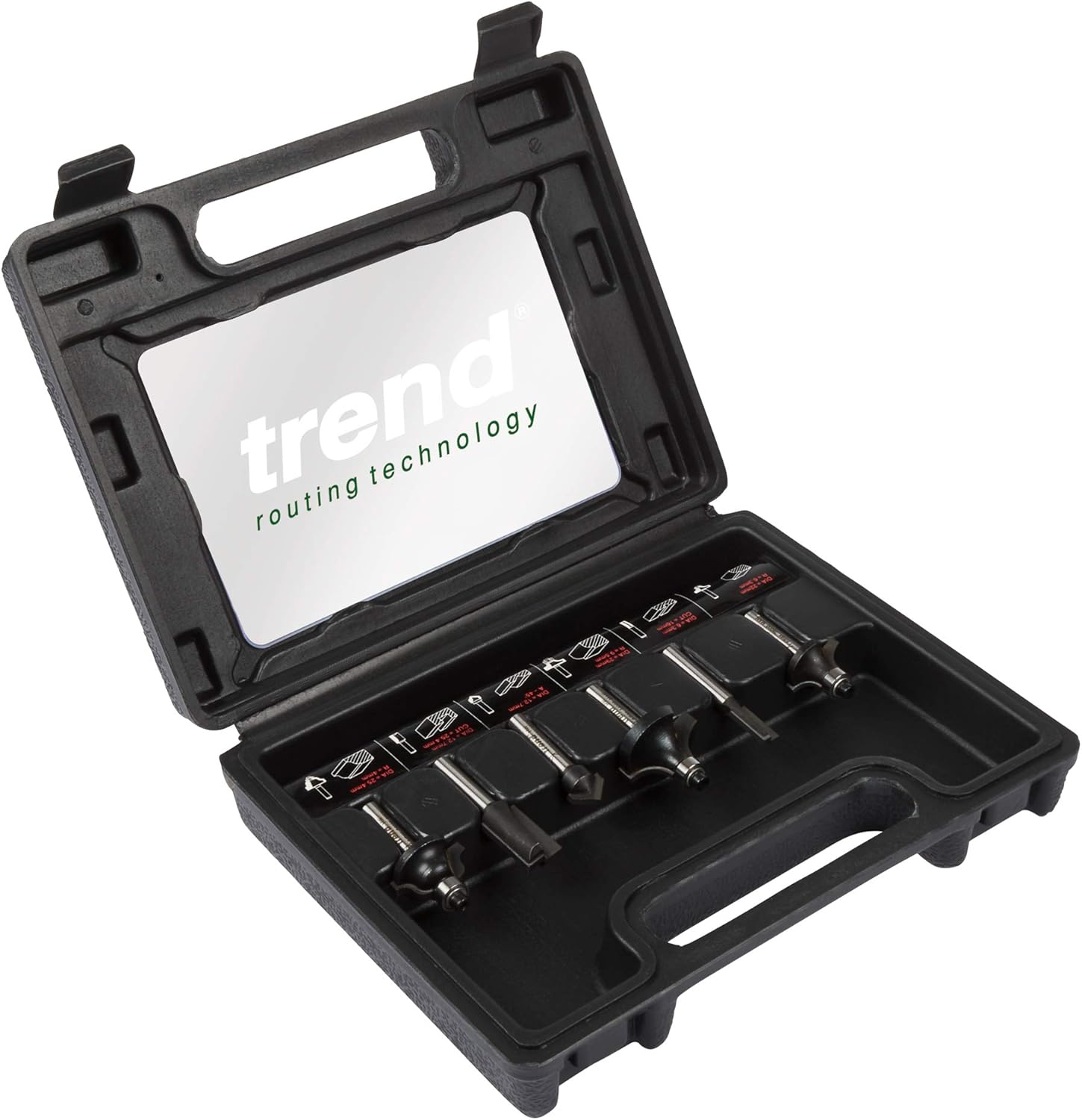 Trend 6 Piece Router Bit Starter Set, 1/4 Inch Shank, Tungsten Carbide