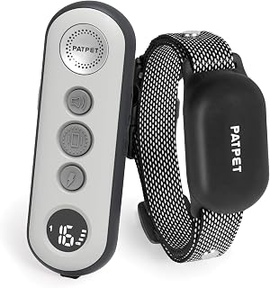 PATPET P-Collar 680 Dog Training Collar with Remote - Waterproof Shock Vibration Beep Modes, 4000ft Range for 8-120lbs Dogs
