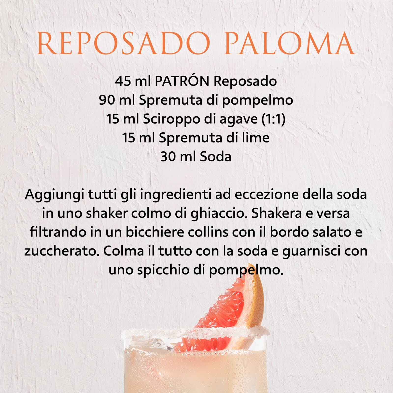 PATRÓN Reposado Premium Tequila, Vol. 40%, 70 cl / 700 ml, creata in Messico in piccoli lotti a partire dal 100% della migliore agave Weber Blue, invecchiata per oltre 2 mesi in botti di rovere