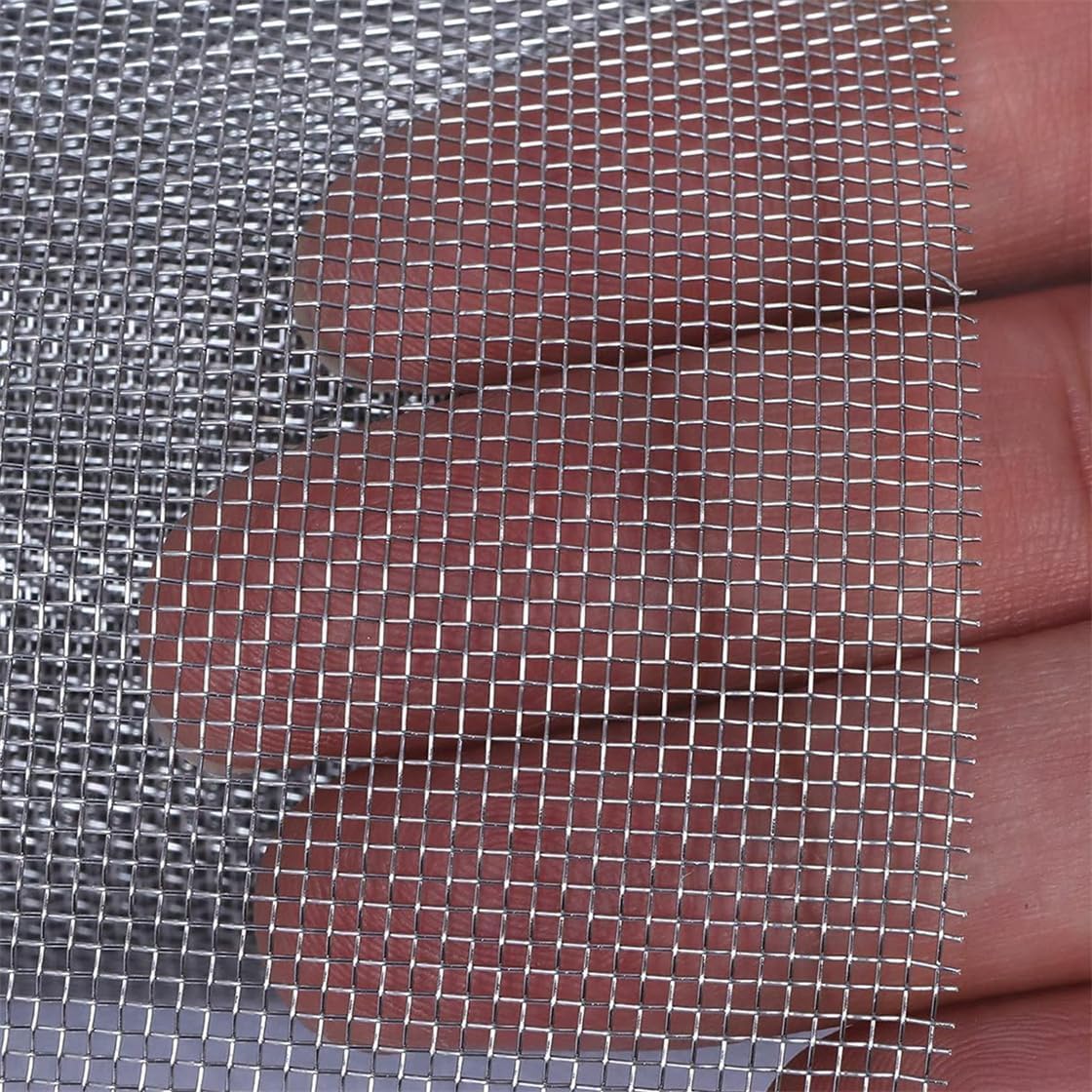 Edelstahlgewebe Feines Edelstahlgewebe Metalldrahtgewebe Metallfliegengitter 304 Edelstahlgewebe Filtergewebe Metallfliegengitter Nagetier- und Insektenschutzgitter Schlange 50 x 200 cm