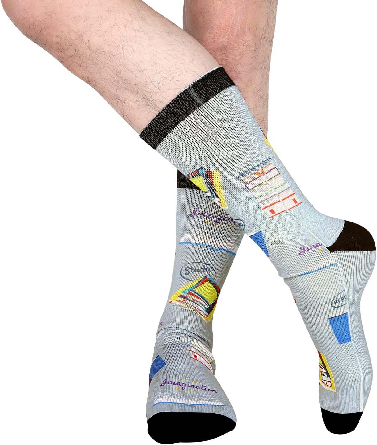 Benefeet Sox Men Funny Novelty Crazy Crew Tube Socks Unisex 3D Print Dress Sock Boy Colorful Patterned Design Calf Sock image 5