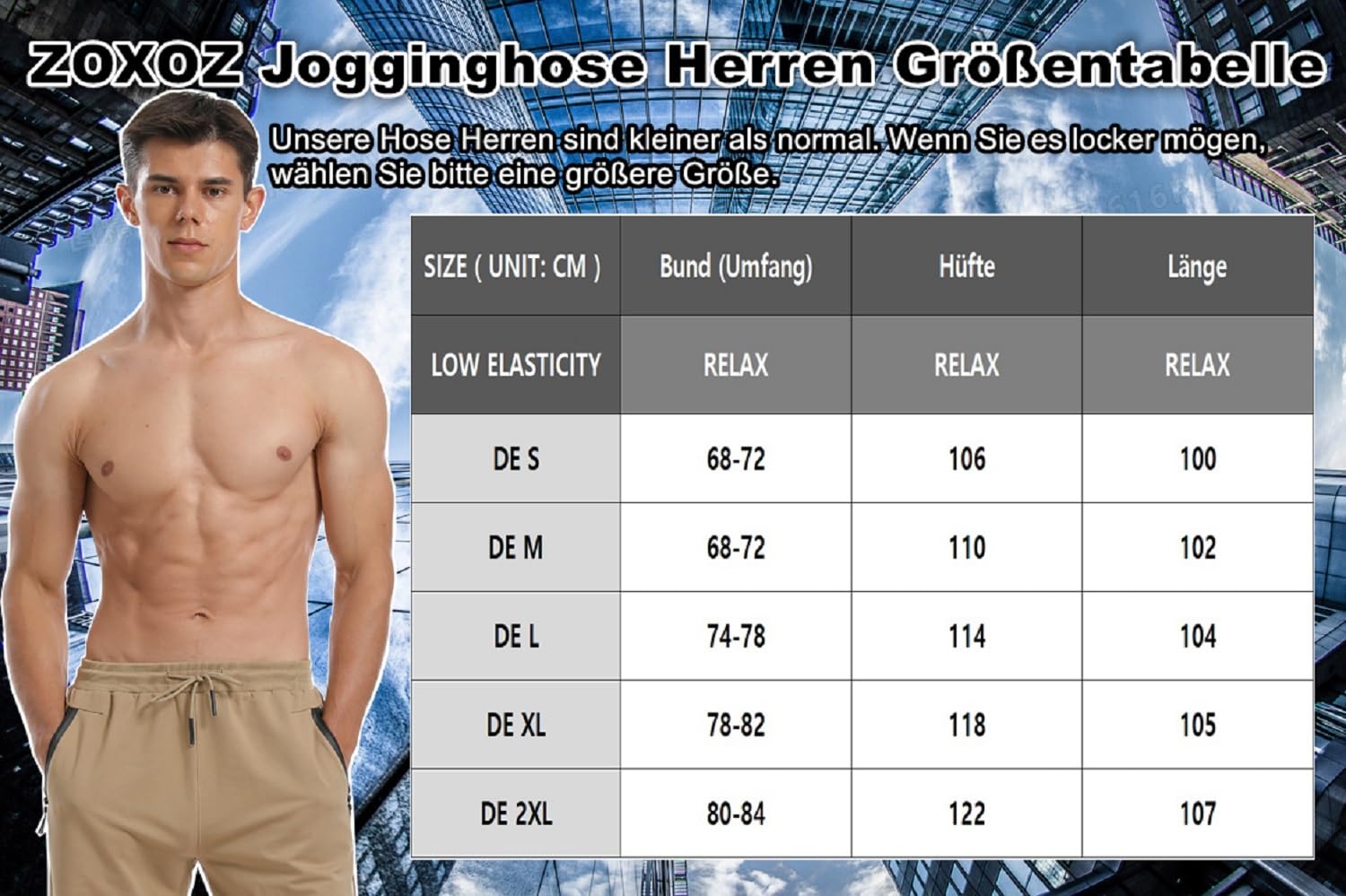 ZOXOZ Pantaloni Sportivi Uomo Cotone con Elastico in Vita