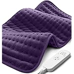 MIKRALE Electric Heating Pad for Back, Neck & Cramps Relief - Moist & Dry Heat Therapy - 6 Heat Settings, 4 Timer Options, Auto Shut-Off, Machine Washable, Ideal Christmas Gift for Men & Women,12x24