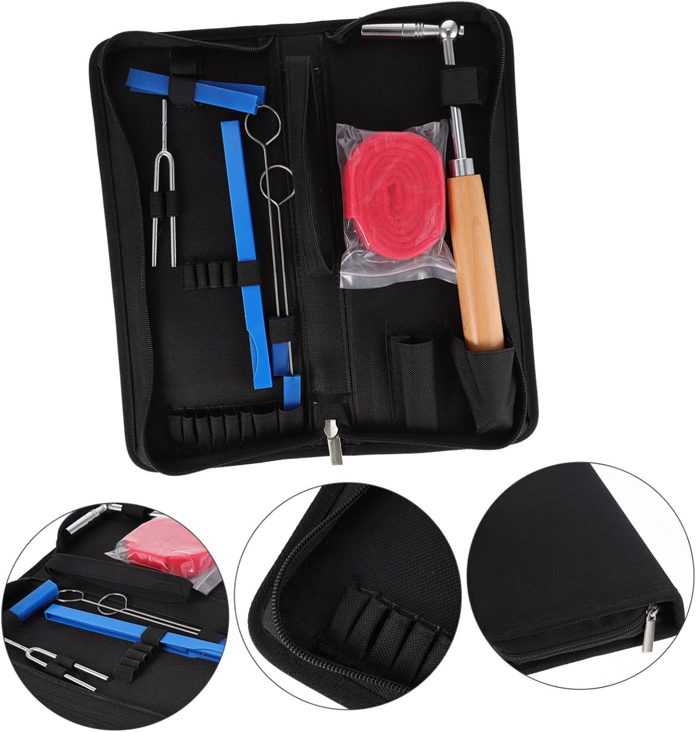 Piano Tuning Kit Multi-Function Piano Repair Tools Mutes Silencers Professional Tuner Accessories Set
