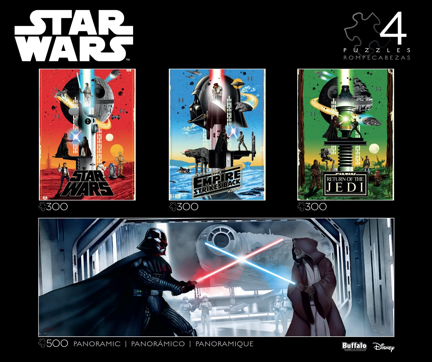 ヴァイス　STARWARS 表彰状　敢闘賞　セット Amazon.com: Buffalo Games – Star Wars 4 in 1 Multipack Jigsaw