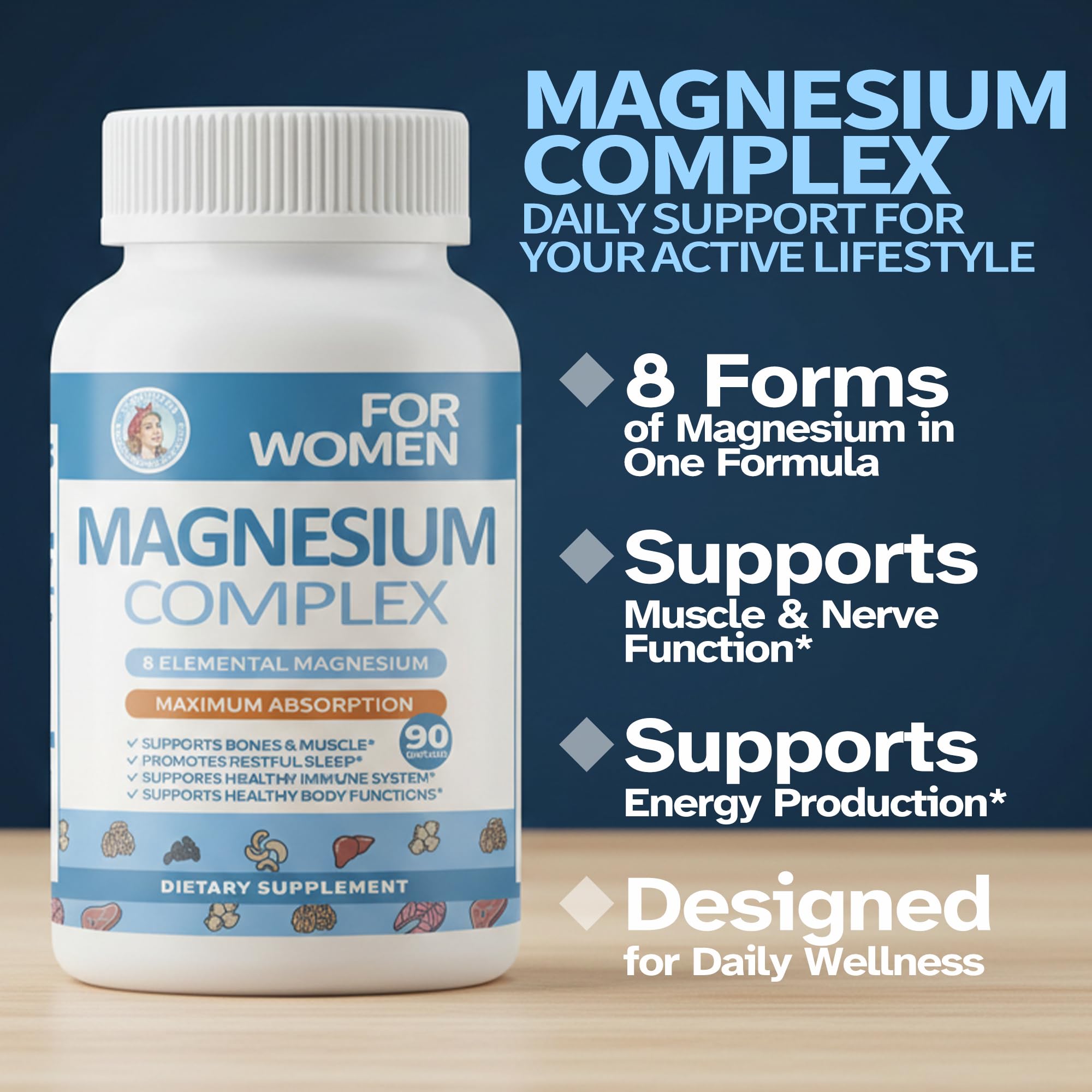 Magnesium Glycinate Supplement, 90 Capsules – Supports Sleep, Muscle & Heart Health – Vegan, Gluten Free, Non-GMO, Third-Party Tested — Amazon image 2