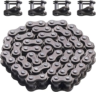 25H 62 Links Starter Chain Rear Sprocket with Master Link for 50cc 70cc 90cc 110cc Coolster 125cc Electric Start Taotao SunL Peace JCL Baja Kazuma Falcon ATV Go Kart Go-Karts Quad