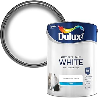 Walls & Ceilings Matt Emulsion Paint - Pure Brilliant White - 5L