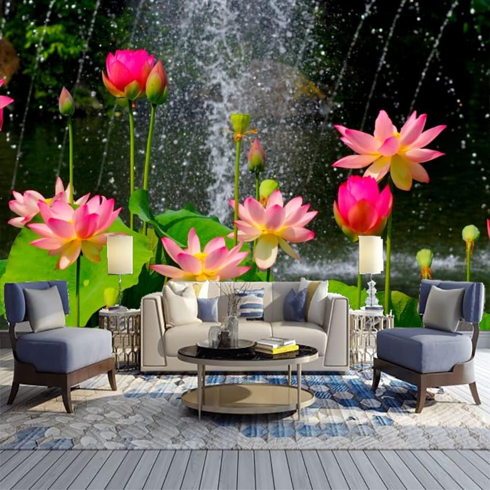 Papier peint 3D plantes fleurs pour décoration murale salon moderne
