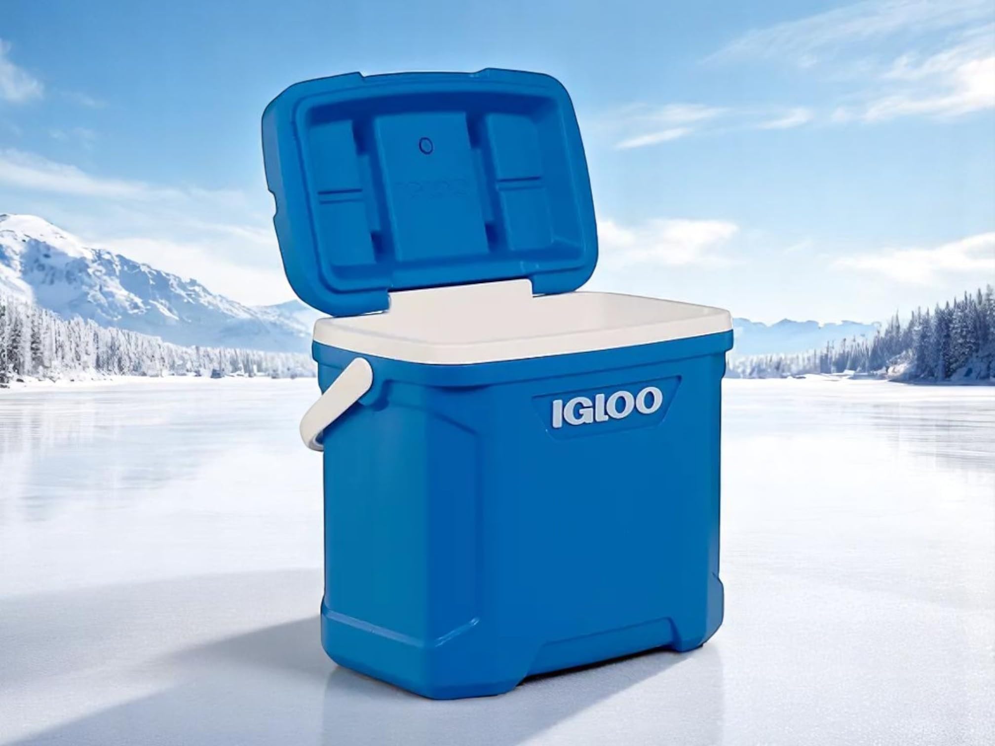 30-Quart Portable Cooler with Handle, Ice Chest, Perfect for Planning a Family Getaway, Heading to a Ballgame.