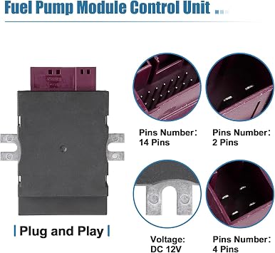AMCC Fuel Pump Control Module Unit Replaces : 16147229173 | Compatible with BMW N52 E87 E90 E93 E92 E64 E63 E84 E70 E71 E89 M3 X6 Z4 328i 335i 528i 535i 3.0L L6