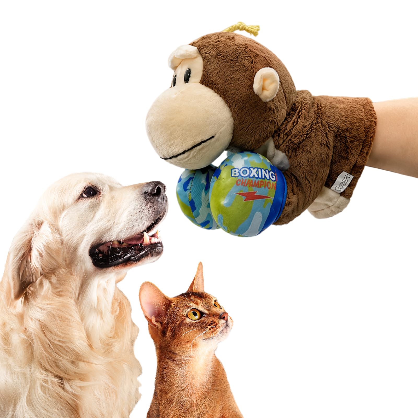 Kung Fu Husky Punching Puppet, Animal Boxing Puppets with Sound