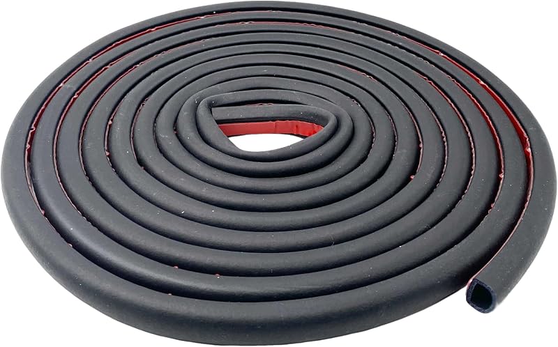 Borracha de Vedação Autoadesiva D para Portas e Janelas Ulifebet 14 mm x 12 mm – 4 m