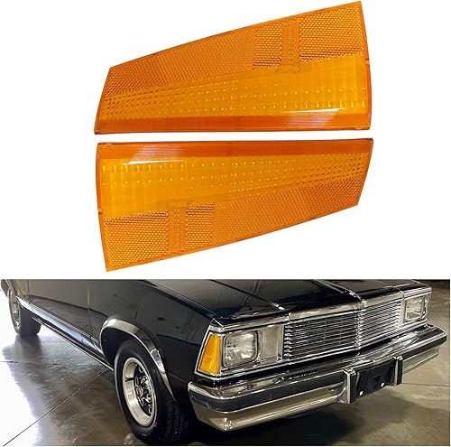 LOSTAR Par (2) Juego de luces de marcador delantero compatible con El Camino Malibu 1980 1981