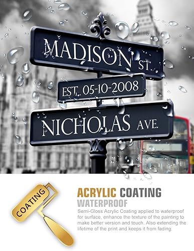 Miniatura 6 de IPIC  obra de arte personalizada con nombres y fecha, regalo perfecto para aniversario, boda, cumpleaños y celebraciones