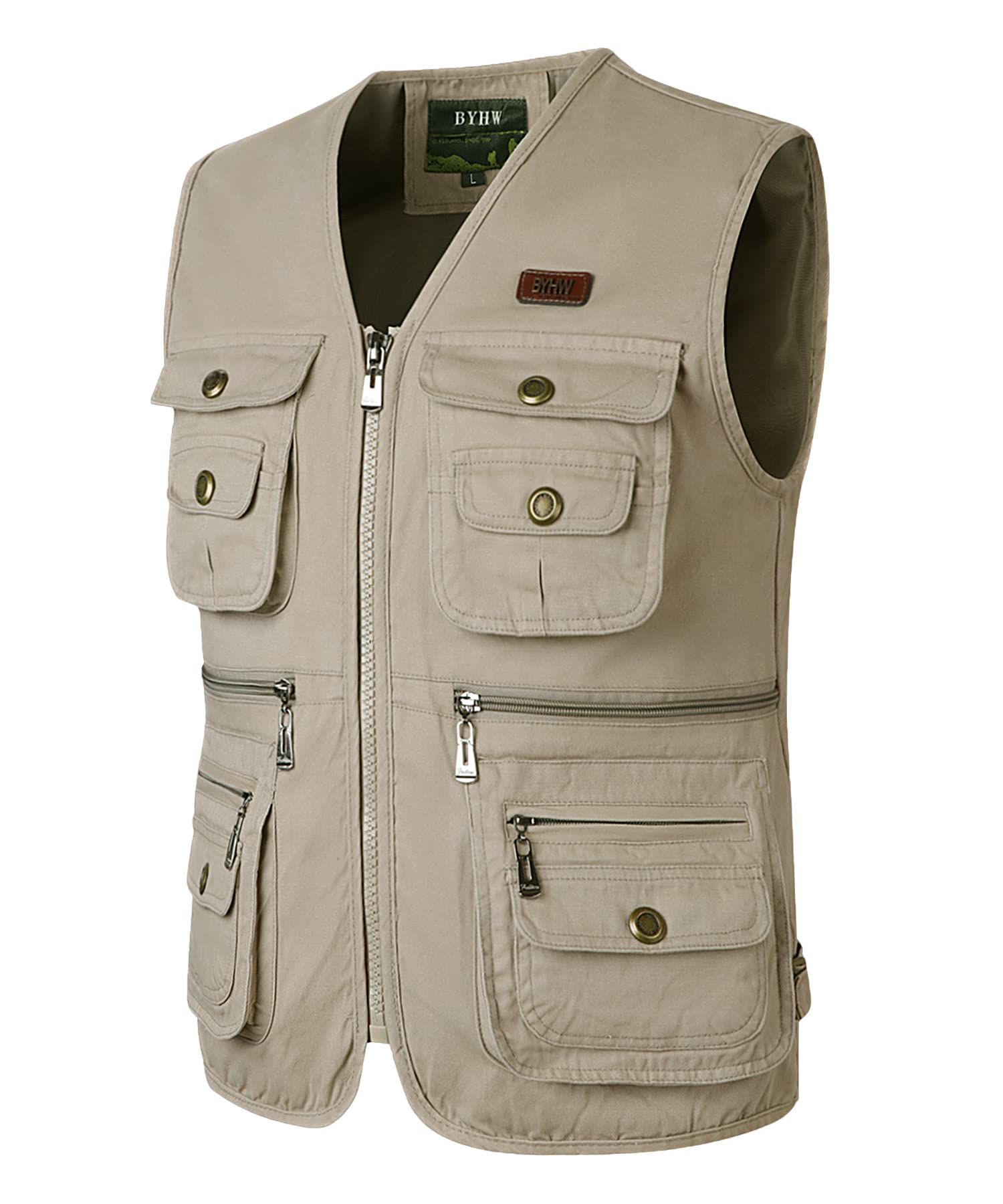 Herren Safari Weste Outdoor Jagdweste Fotografie Arbeitsweste mit Multi Taschen