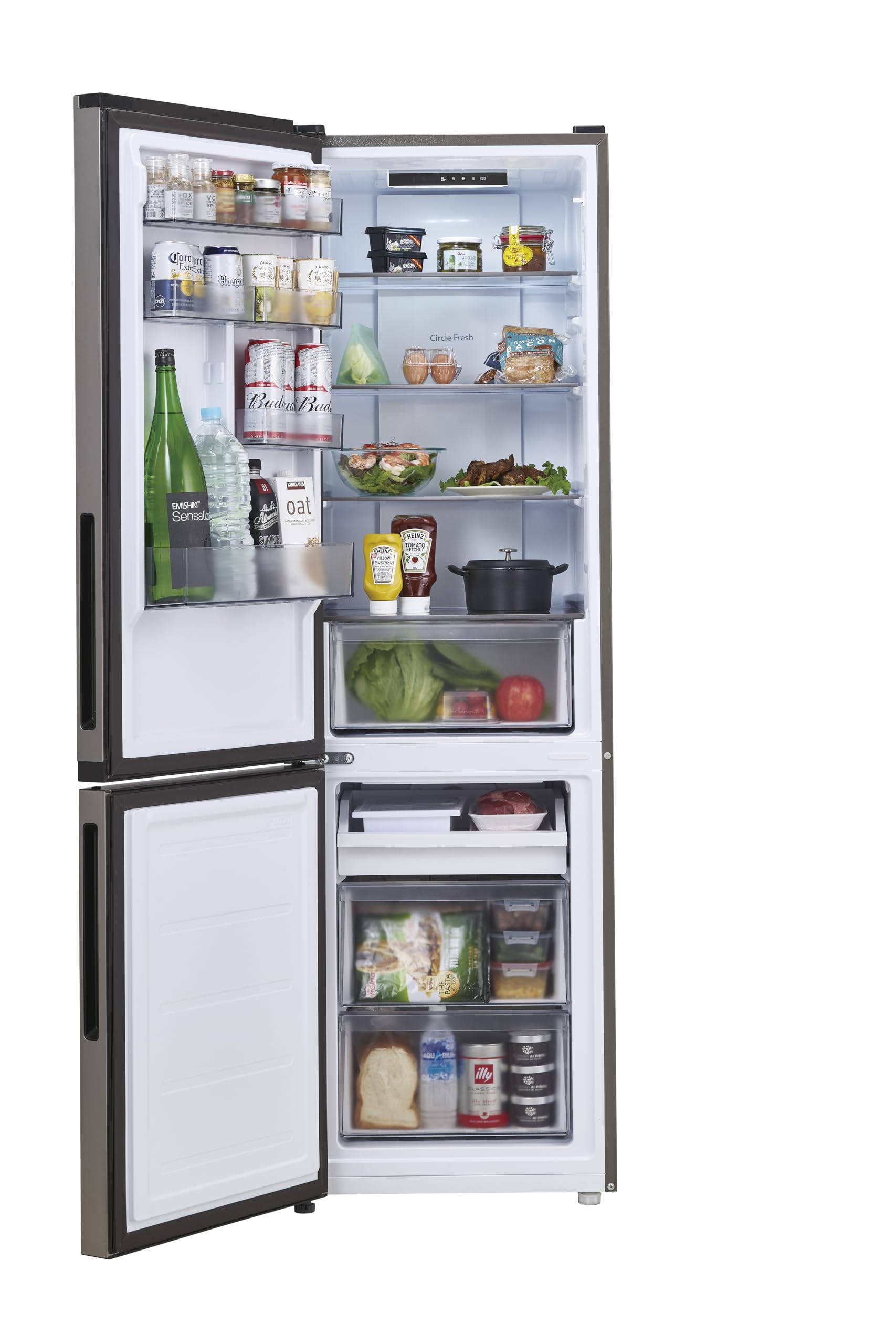 【sora】ハイアール　Haier 単身用冷蔵庫　ブラウン　木目調 140L 2ドア冷蔵庫（マットグレー）【右開き】 | ハイアール | JR
