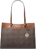 Michael Kors Jet Set Large Signature Logo Tote Bag Brown