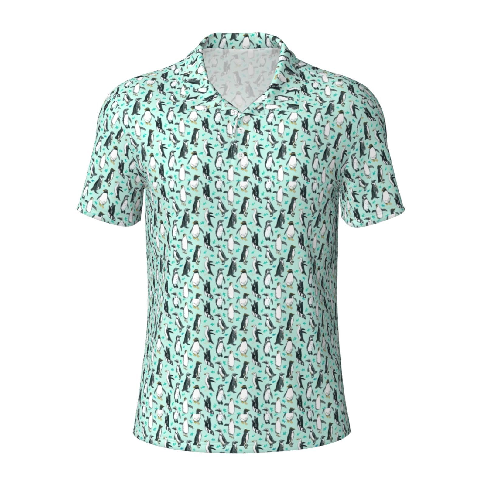 Polo homme à manches courtes de qualité supérieure imprimé pingouins - 8