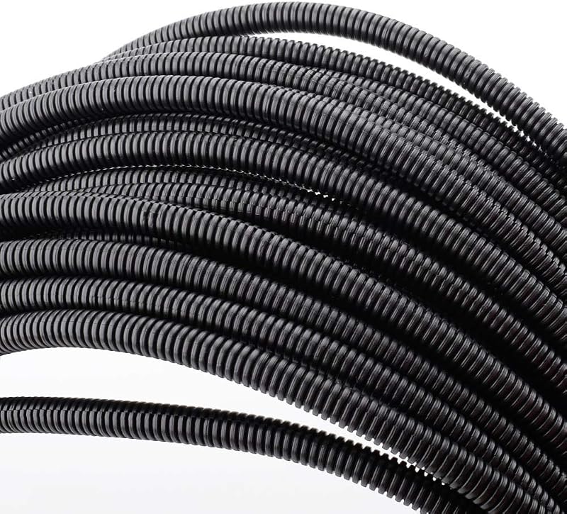 ZhiYo 100 FT 1/4" Wire Loom Split Tubing Auto Wire Conduit | Flexible Cover