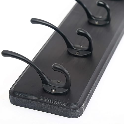 Miniatura 29 de WEBI Perchero para montar en la pared, gancho para colgar abrigos en la pared, 16" de agujero a agujero, ganchos para colgar en la pared, perchero,