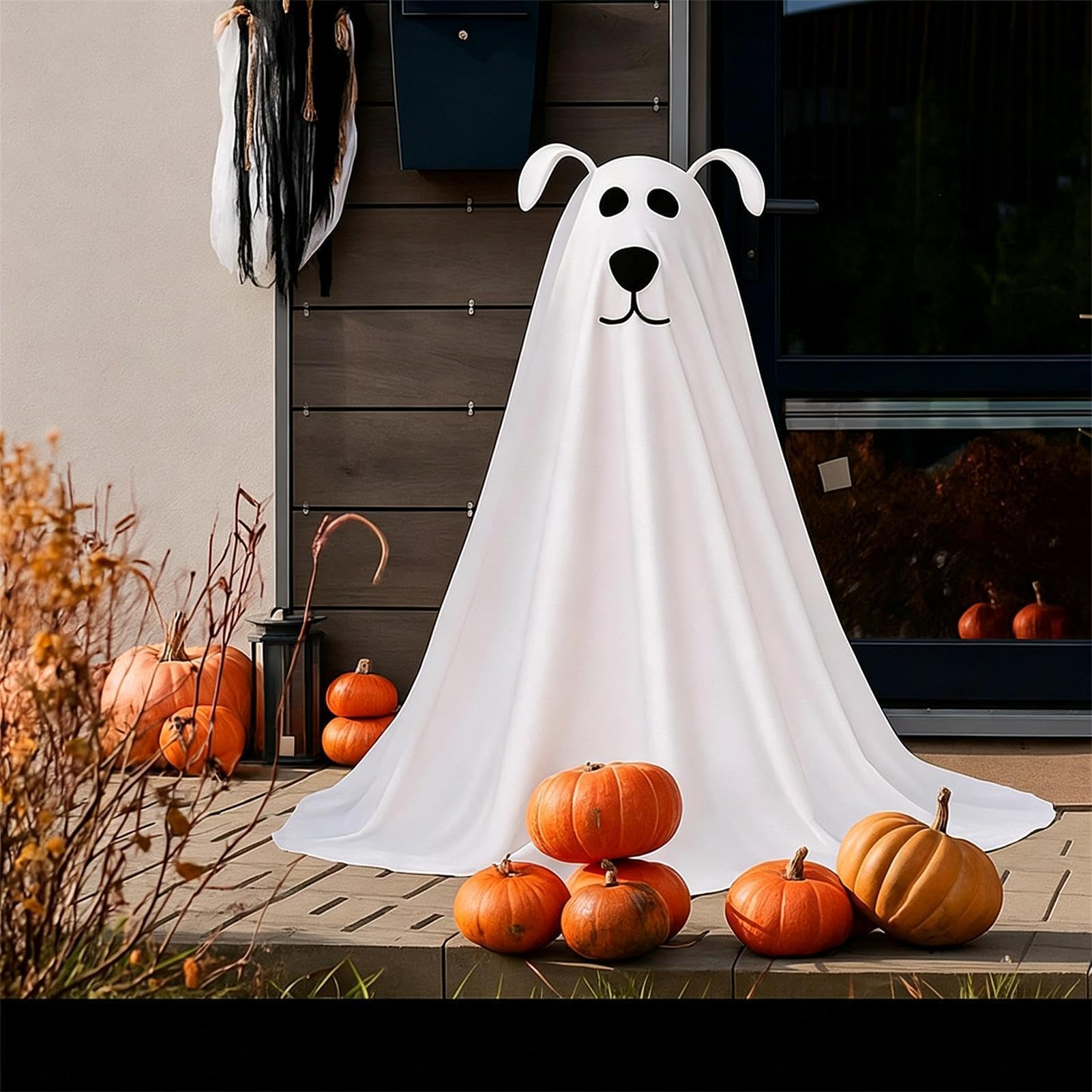 Halloween fantasma illuminato 3D di cane carino con altezza regolabile