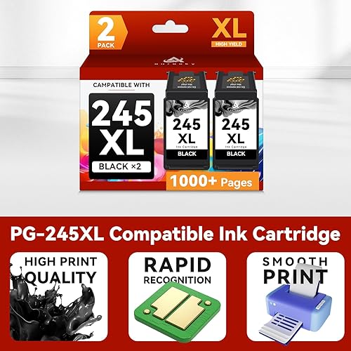 Miniatura 4 de AURASKY 245XL PG-245XL - Cartucho de tinta negra compatible con Canon 245 245XL PG-245 PG245 XL para Canon PIXMA TR4520 TS302 MG2525 TR4527 TS3322