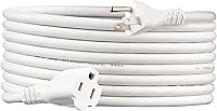 Vista 27 de Yaxa Basics - Cable de extensión de 6 pies, 3 clavijas, extensor de toma de corriente, cable de extensión para interiores, 13 amperios, 125 V