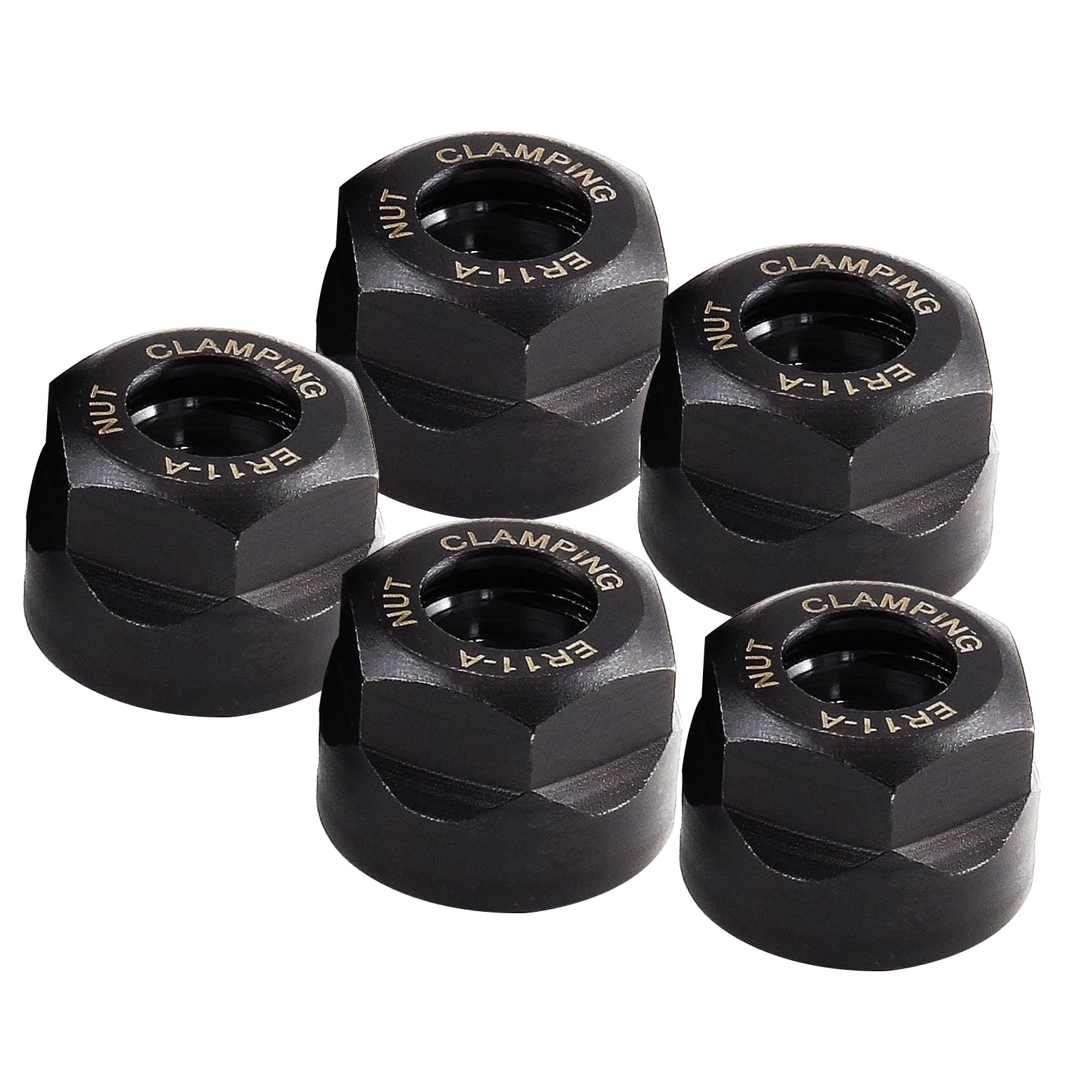 5 Pcs ER11-A Collet Clamping Nut, M14 Collet Clamping Nuts for CNC Machine Chuck Lathe Milling Tools Holder