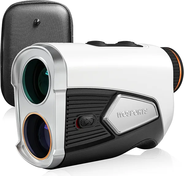 WOSPORTS Golf Rangefinder 1500-Yard with Slope,Golf Accessories Range Finder 7X Magnification,Pin Lock Vibration Range Finder(Feet/Meters/Yards), Magnetic Mount, Rechargeable